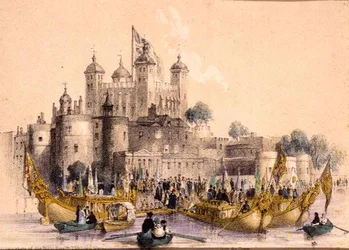 Embarquement du très honorable le lord-maire à la tour de Londres