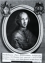 Portrait de Bartolomeo Pacca (1756-1844), cardinal italien, gravure