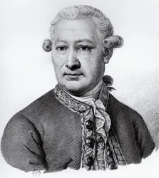 Portrait de Giovanni Alessandro Brambilla (1728-1800), baron de Carpiano, anatomiste, pathologiste et médecin italien, gravure