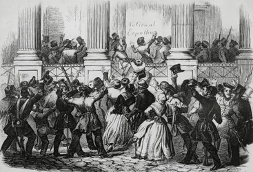 Révolution à Berlin devant le palais de Guillaume Ier, mars 1848, Allemagne