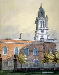 Église de St Botolph sans Bishopsgate, City de Londres, c1815