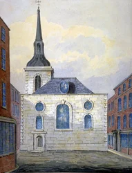 Église de St Mary Abchurch, Londres, vers 1815
