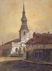 Église Saint-Léonard, Shoreditch, Londres, vers 1815
