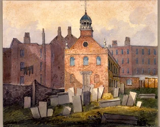 Ancienne église de St Marylebone, Londres, vers 1815