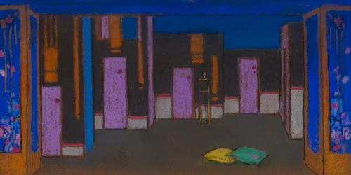 Hall avec portes (décor pour Alice au pays des merveilles, 1915)