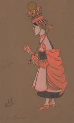 Costume de la Reine Rouge pour Alice au Pays des Merveilles