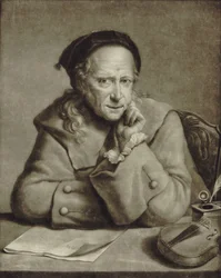 Portrait du violoniste et compositeur Carlo Tessarini 1690-1766, vers 1760