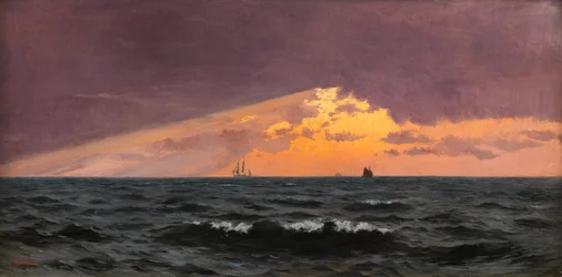Avant le coucher du soleil, tempête à venir