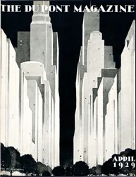 Gratte-ciel, couverture du DuPont Magazine, avril 1929