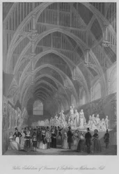 Exposition publique de fresques et de sculptures dans Westminster Hall