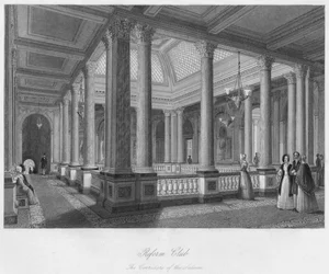Reform Club. Les Couloirs du Salon, vers 1841