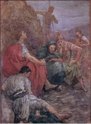 Brutus et ses compagnons après la bataille de Philippes, de Vies de Plutarque publié par T C & E C Jack Ltd