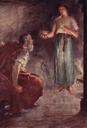 Philopoemen en prison, illustration tirée de "Plutarch