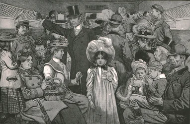 Venir voir le cortège du couronnement, 1902.