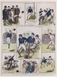 Croquis lors du match de football international, Glasgow, 1872