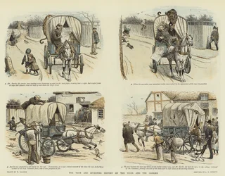 La Véritable et Divertissante Histoire du Tigre et du Porteur (chromolitho)