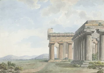 Vues du Levant : Ruines du Temple à Paestum, vers 1785
