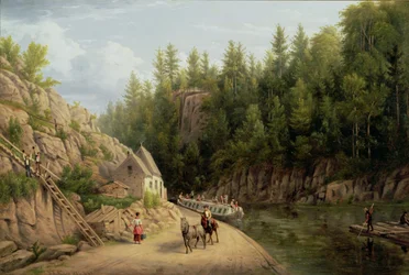 Canal Érié à Little Falls, New York, 1884