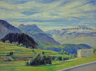 Le Dent du Midi depuis Leysin, Suisse
