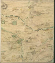 Carte de Roy 19/3f : Zone autour de Colliston, dans le Forfarshire (ou Angus), de l