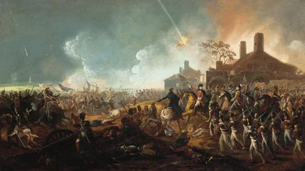 Le duc de Wellington à la Haye Sainte. La bataille de Waterloo