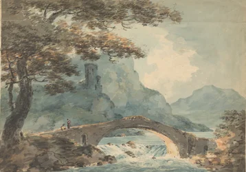 Deux hommes sur un pont