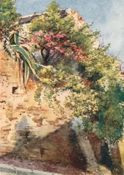 Un coin de rue, Cagnes (lithographie couleur)