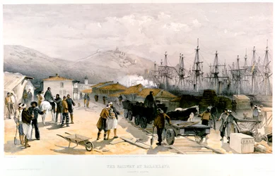 Le chemin de fer à Balaklava, 1855-1856