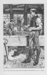 Adam Bede, le charpentier du village, dans l