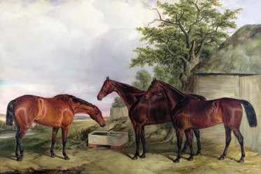 Chasseurs dans un paysage