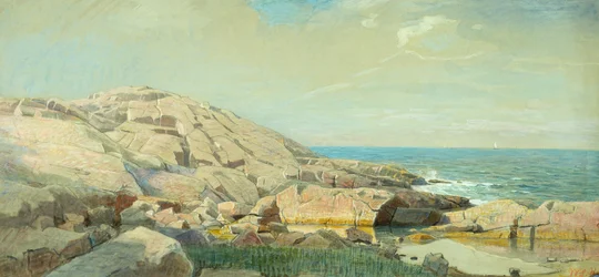 La côte du Maine au coucher du soleil
