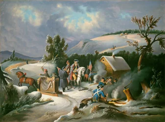 Washington à Valley Forge, milieu du XIXe siècle (huile sur toile)