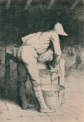Le boucher et le mouton, vers 1916