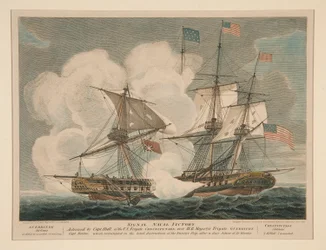 Victoire navale signalée, Constitution et Guerrière