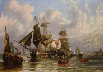 Guerre de Crimée, embarquement des troupes anglaises, 1855