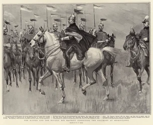 Le Kaiser et les Royals, Sa Majesté inspectant le régiment à Shorncliffe