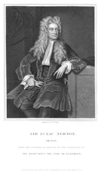 Isaac Newton, mathématicien et physicien anglais, 1836