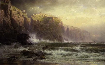 Les vagues déferlantes sur le récif