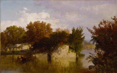 Arbres le long du ruisseau en automne, 1861