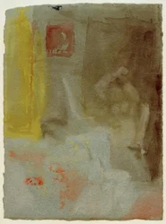 Une chambre avec un nu féminin