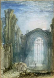 Melrose Abbey : Une illustration du livre de Sir Walter Scott