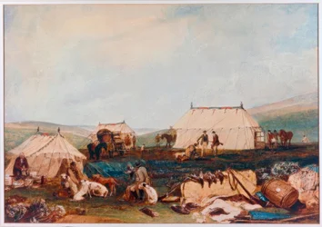 Partie de chasse dans les landes