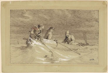 Étude pour "Pêche au shad"
