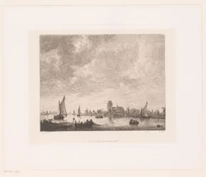 Vue sur la Merwede devant Dordrecht