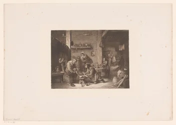 Intérieur avec un médecin et un barbier