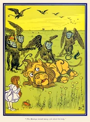 « Les singes enroulèrent de nombreuses boucles autour de son corps. » de « Le Magicien d