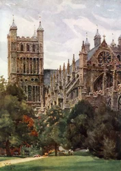 Exeter depuis les Jardins du Palais