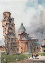 Pise. Le Campanile et le Duomo