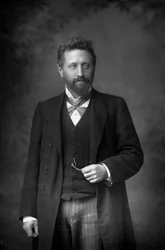 Professeur William Edward Ayrton 1847-1908, physicien et ingénieur électricien britannique, 1893