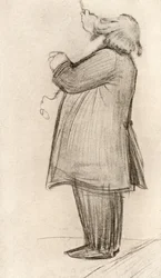 Johannes Brahms (1833-1897) compositeur allemand, dirigeant (dessin)